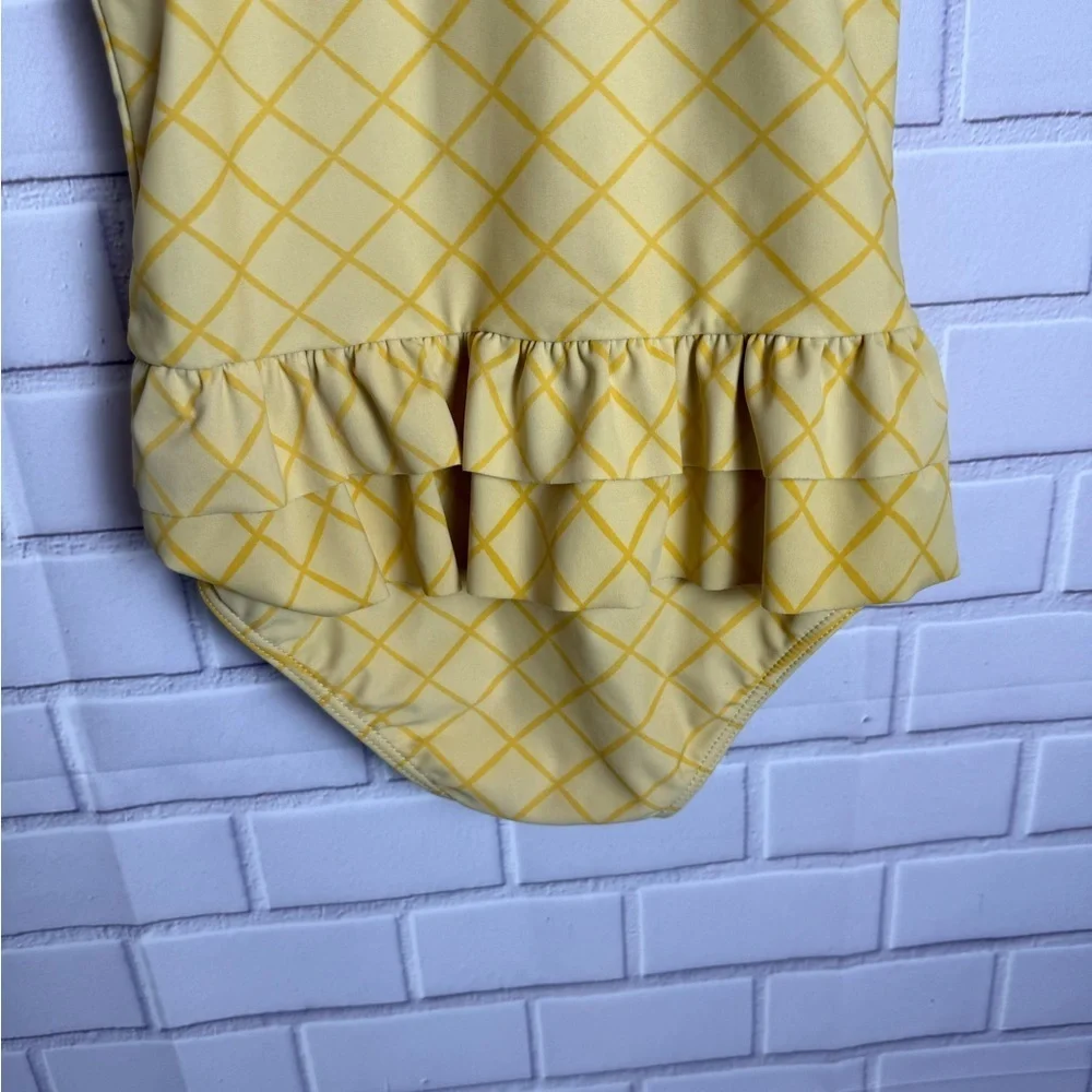 Gymboree Yellow Swimsuit with Green Accents/girls size 8